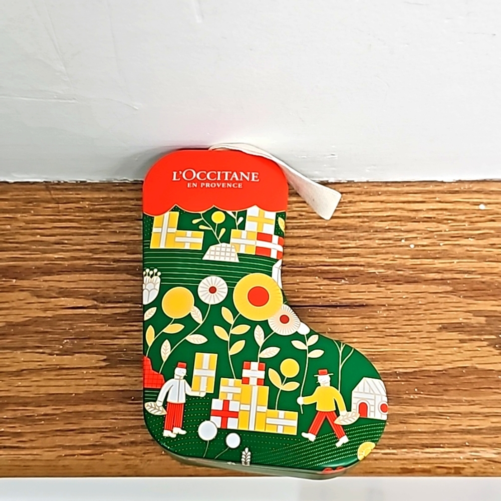 L'OCCITANE CHRISTMAS GIFT TINS. EMPTY METAL TIN